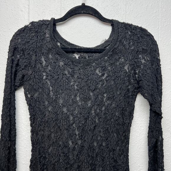 Lace Black Top XS Witchy Goth Whimsigoth Punk Rockabilly Festival Emo Renassance - Picture 2 of 11